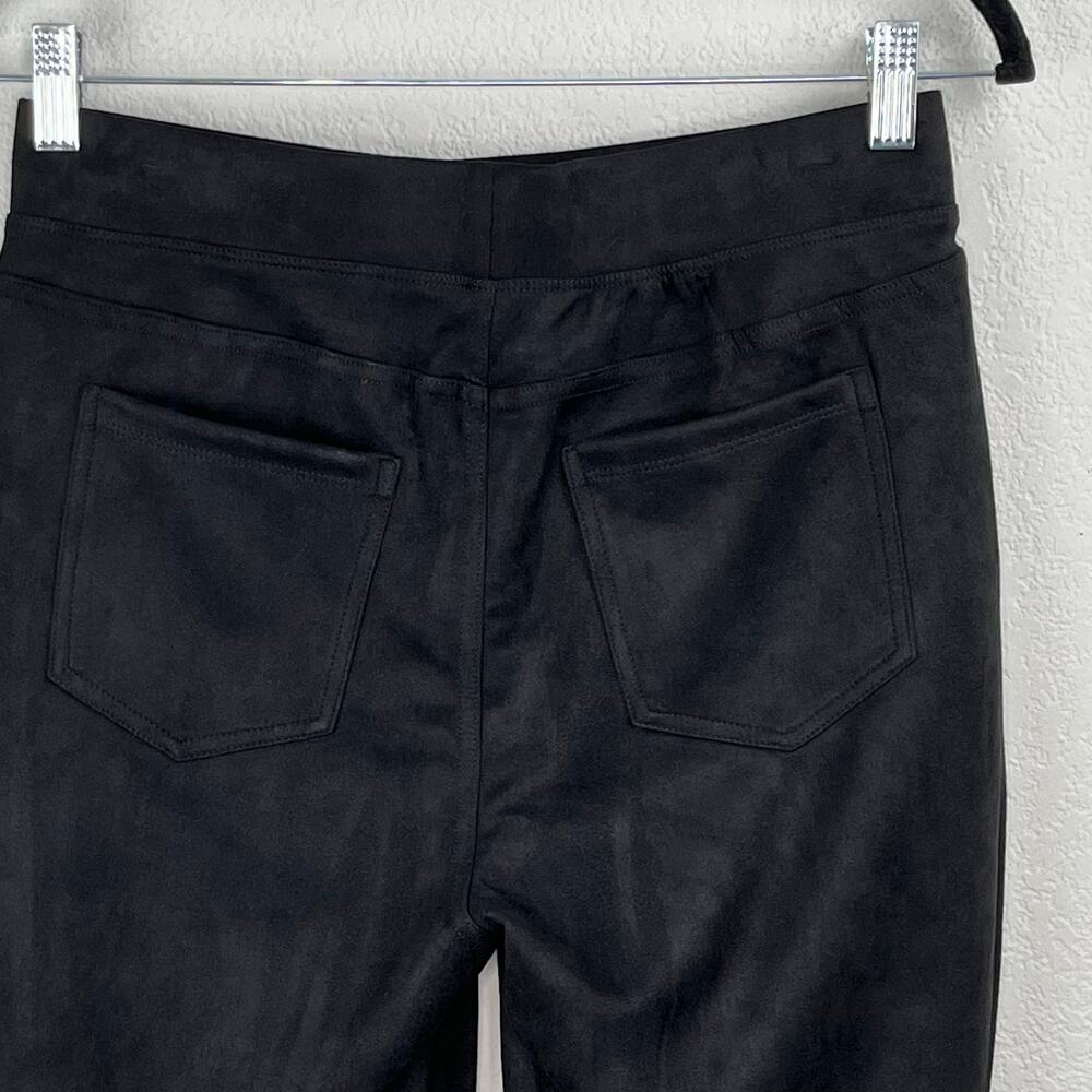 Philosophy Anthropologie Black Faux Suede High Rise Leggings Pockets NWT Medium - Picture 8 of 11